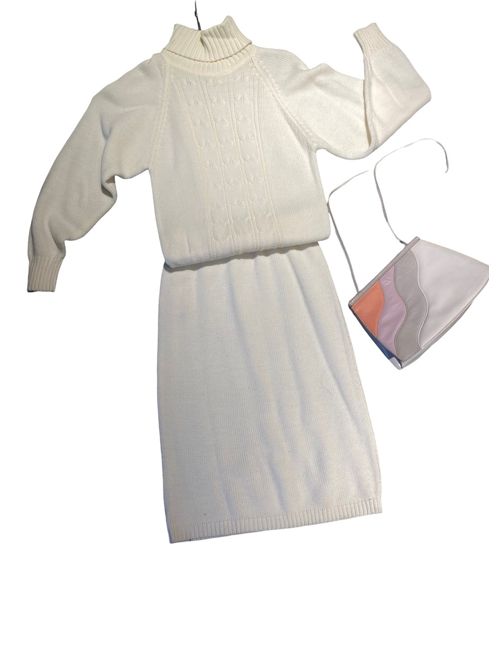 Sweater Dress- Turtleneck Cable Knit